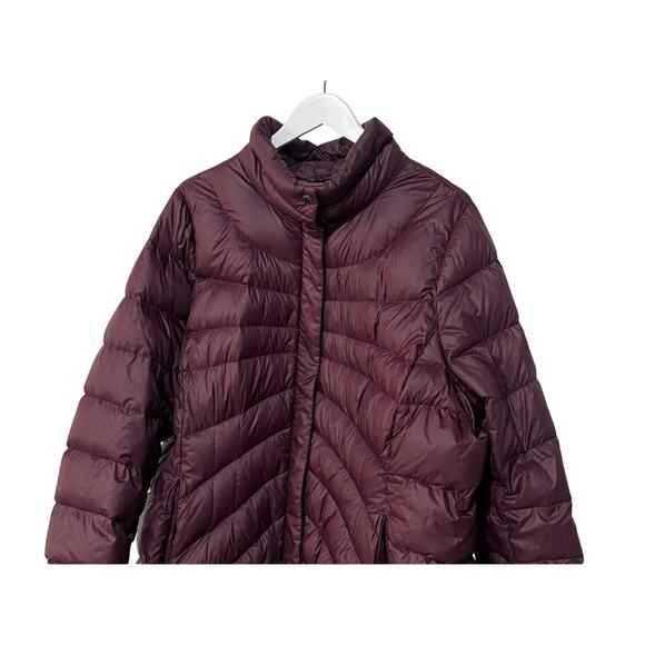 Lands' End 2X Women's Plus Size Down Puffer Jacket 2X 20-22W Purple EUC - Picture 4 of 11